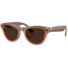 Умные очки Ray-Ban Meta* Skyler Gen 2 Shiny Peach, Фотохромные линзы Clear to Brown Transitions (RW4014)